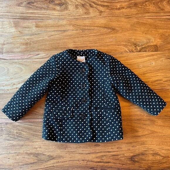 Cat & Jack Black & White Polkadot Jacket - Picture 1 of 8